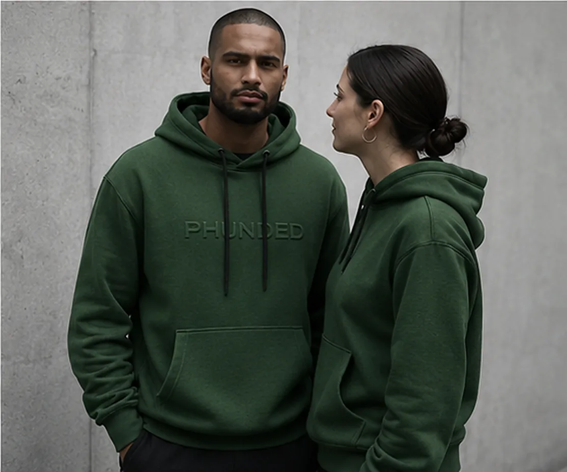 PHUNDED Forest hoodie model styling